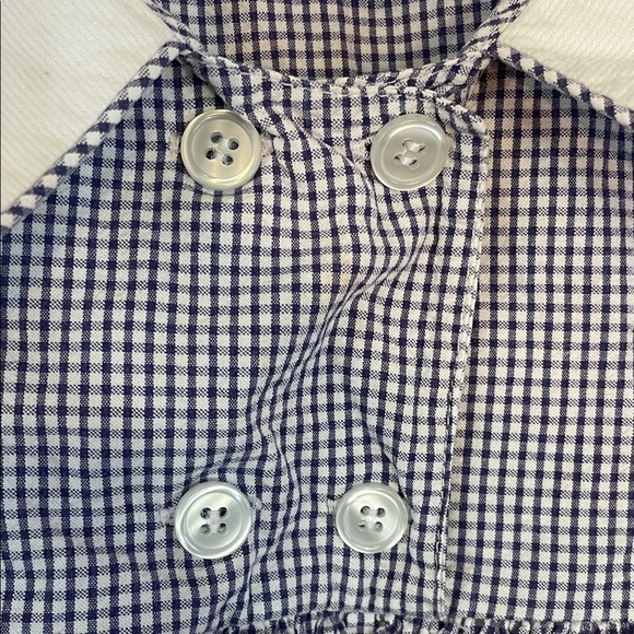 intage Girls Navy Gingham Dress – Peter Pan Collar, Size 3 - Picture 5 of 13